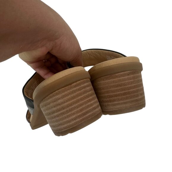 Dansko Womens Gray & Black Open-Toe Slide Sandals Size 38 Comfort Block Heels - Picture 7 of 16